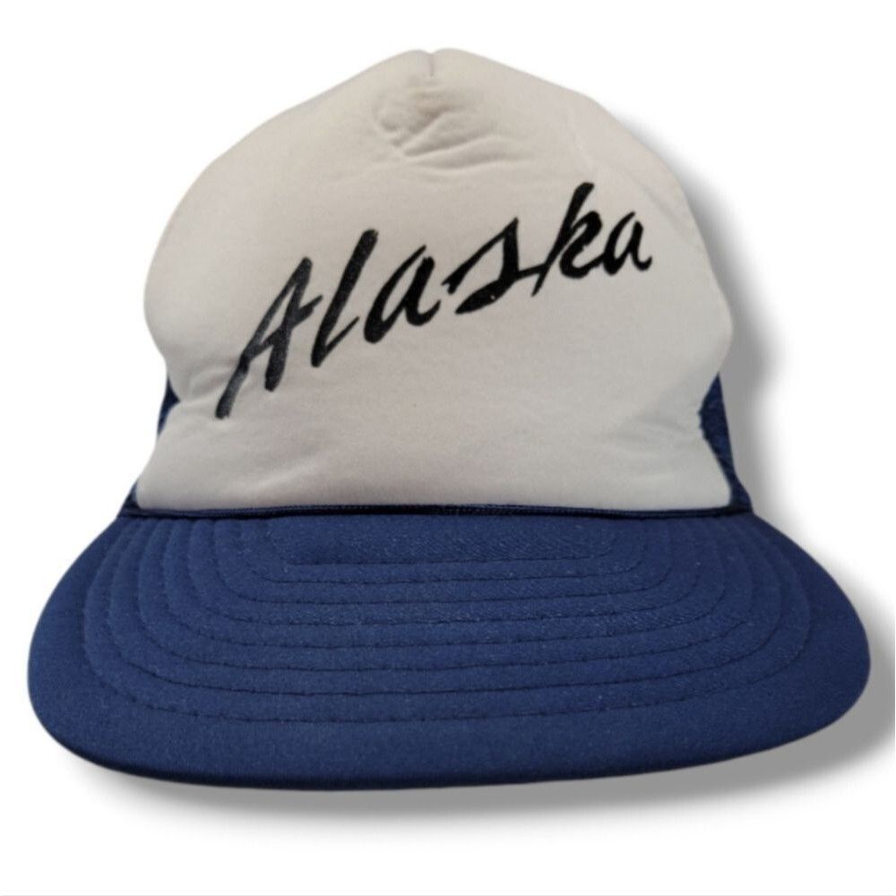 Vintage Hat OSFM By Designer Award Headwear Vintage Alaska Trucker Hat Snap Back